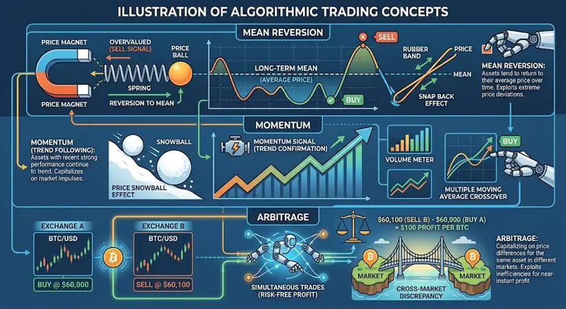 Illustration of algorithmic trading concepts